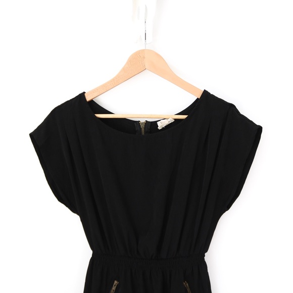 Satin Black Mini Dress - Picture 2 of 6